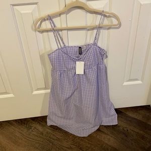 Purple checkered sundress